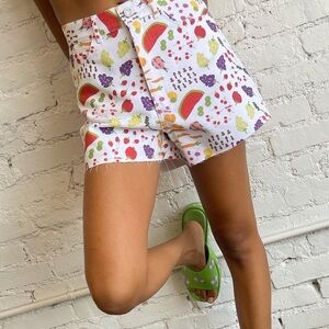 Lisa Says Gah Camille Denim Shorts – Farmers Market Print